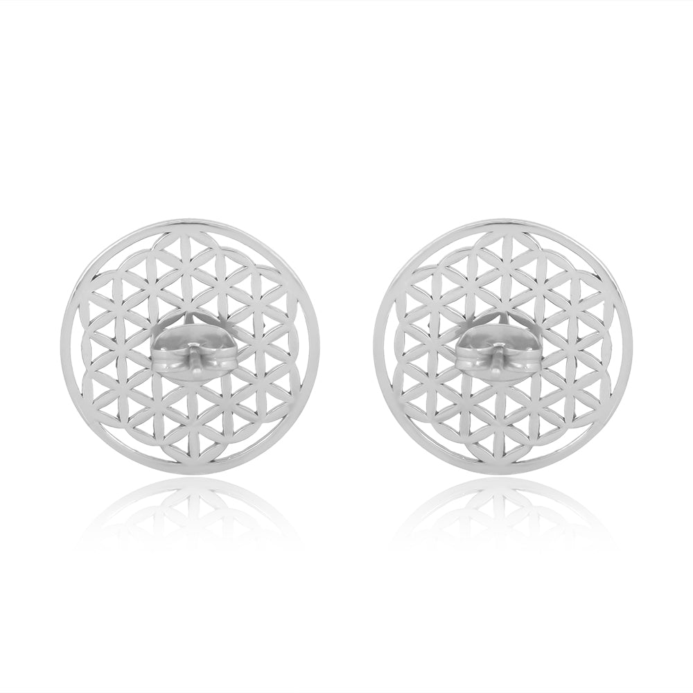 Mini Flower of Life Earrings (92.5 Sterling Silver)