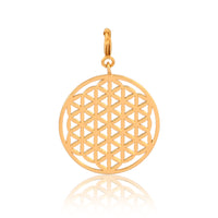 Mini Flower of Life Pendant without Chain (18Kt Gold Micron)