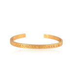 Om Namah Shivaya Om Bracelet: (18Kt Gold Micron)