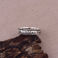 Om Mani Padme Hum Ring (92.5 Sterling Silver)