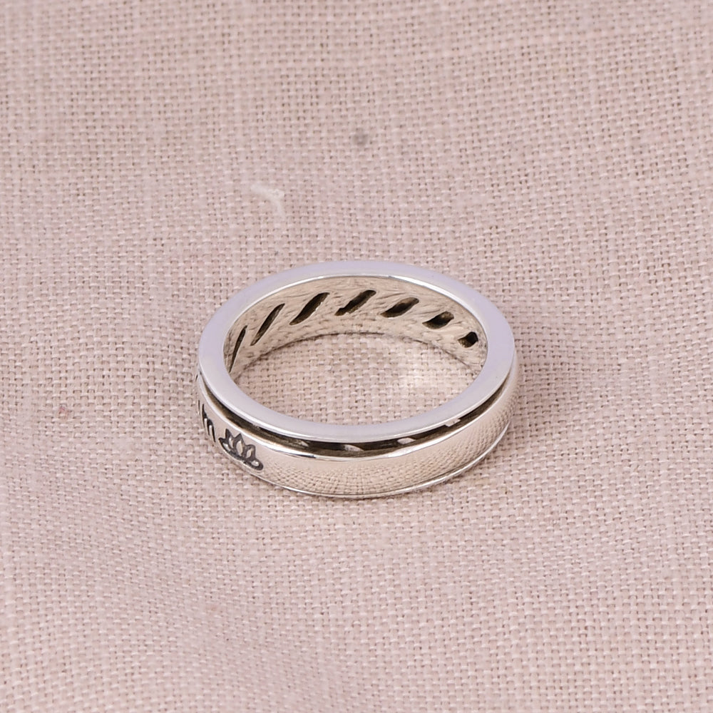 Om Mani Padme Hum Ring (92.5 Sterling Silver)