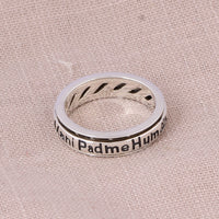 Om Mani Padme Hum Ring (92.5 Sterling Silver)
