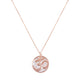 Om Symbol and Flower of Life Pendant  Brass with Rose Gold Plating