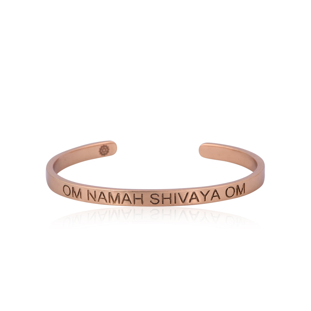 Om Namah Shivaya Om Bracelet: Brass