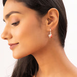 Basic Chakra Earrings with Red Enamelling (92.5 Sterling Silver)