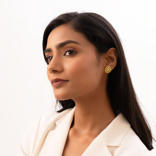 Golden Twin Heart Earrings (18kt Gold Micron)