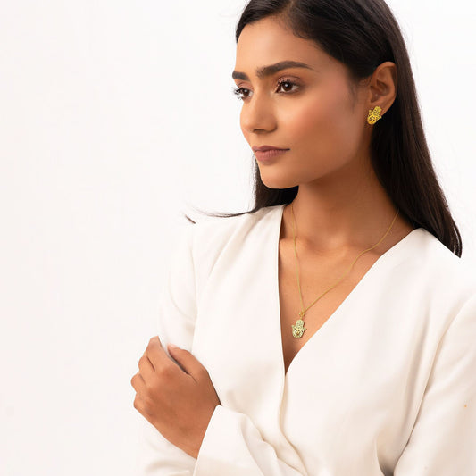 Hamsa Hand Protection Charm (92.5 Sterling Silver)