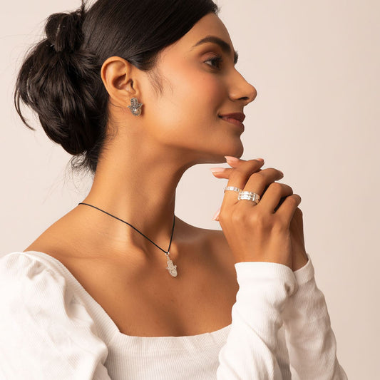Hamsa Hand Earrings (92.5 Sterling Silver)