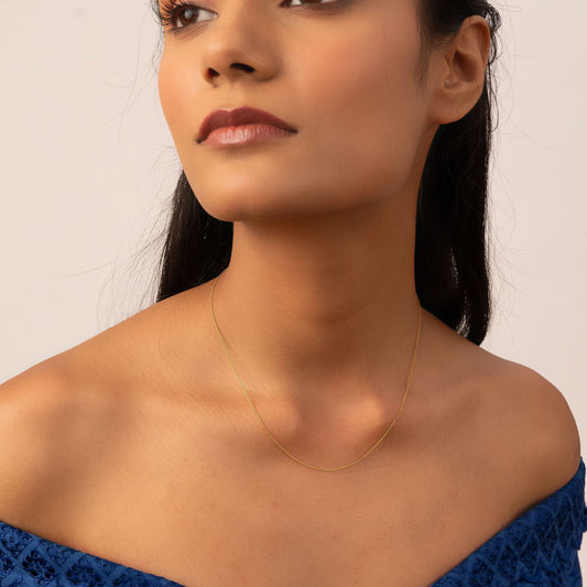 Strength with Significance Chain 26inch  Silver with Gold Plating