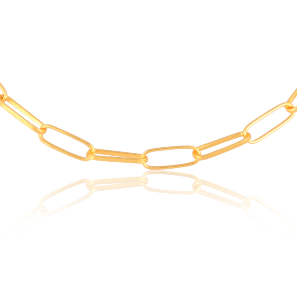 Paperclip Bracelet - Brass  (Thick )