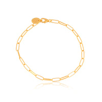 Paperclip Bracelet (Silver with 18kt Gold Micron)