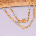 Paperclip Chain - 32inch (18Kt Gold Micron)