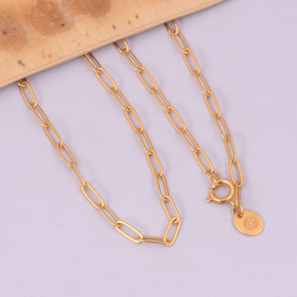 Paperclip Chain - 24inch (18Kt Gold Micron)