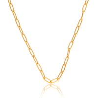 Paperclip Chain - 24inch (18Kt Gold Micron)