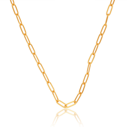 Brass Paperclip Chain  24inch