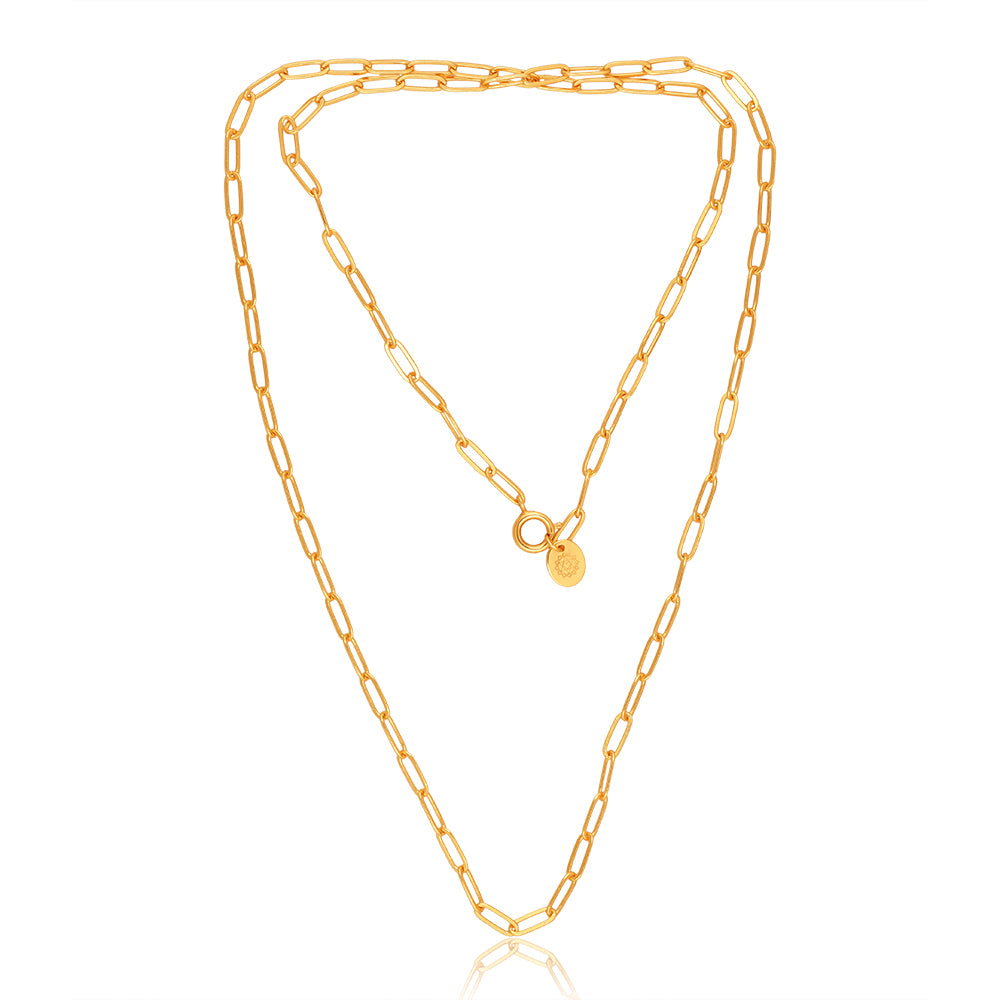 Paperclip Chain - 32inch (18Kt Gold Micron)
