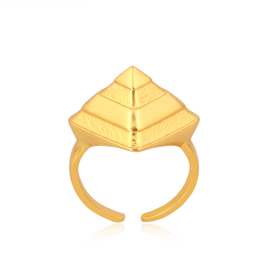 Egyptian Pyramid Ring  Brass