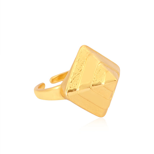 Egyptian Pyramid Ring  Brass