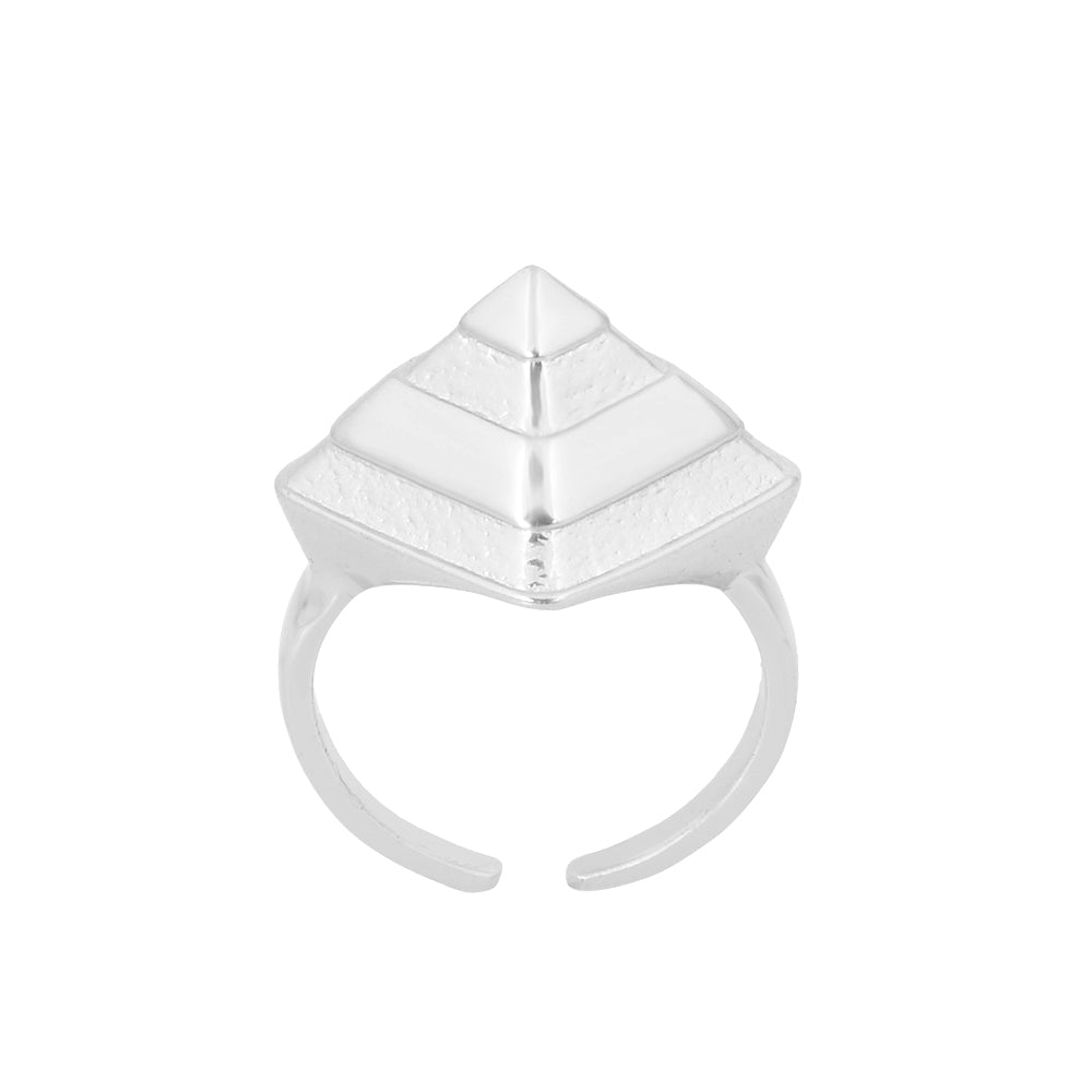 Egyptian Pyramid Ring  Silver