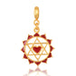 Twin Heart Chakra Charm with Red Enamelling