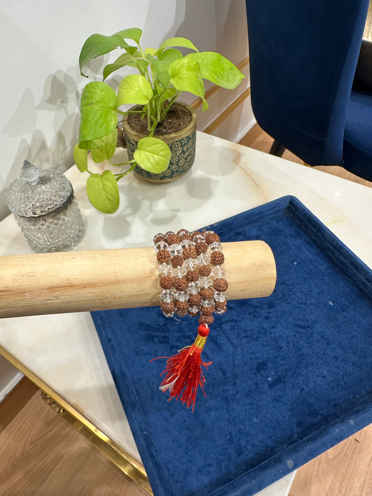 Powerful Rudraksh Mala with Sphatik