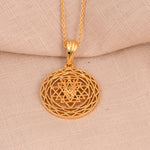 Shree Chakra Pendant (18kt Gold Micron)
