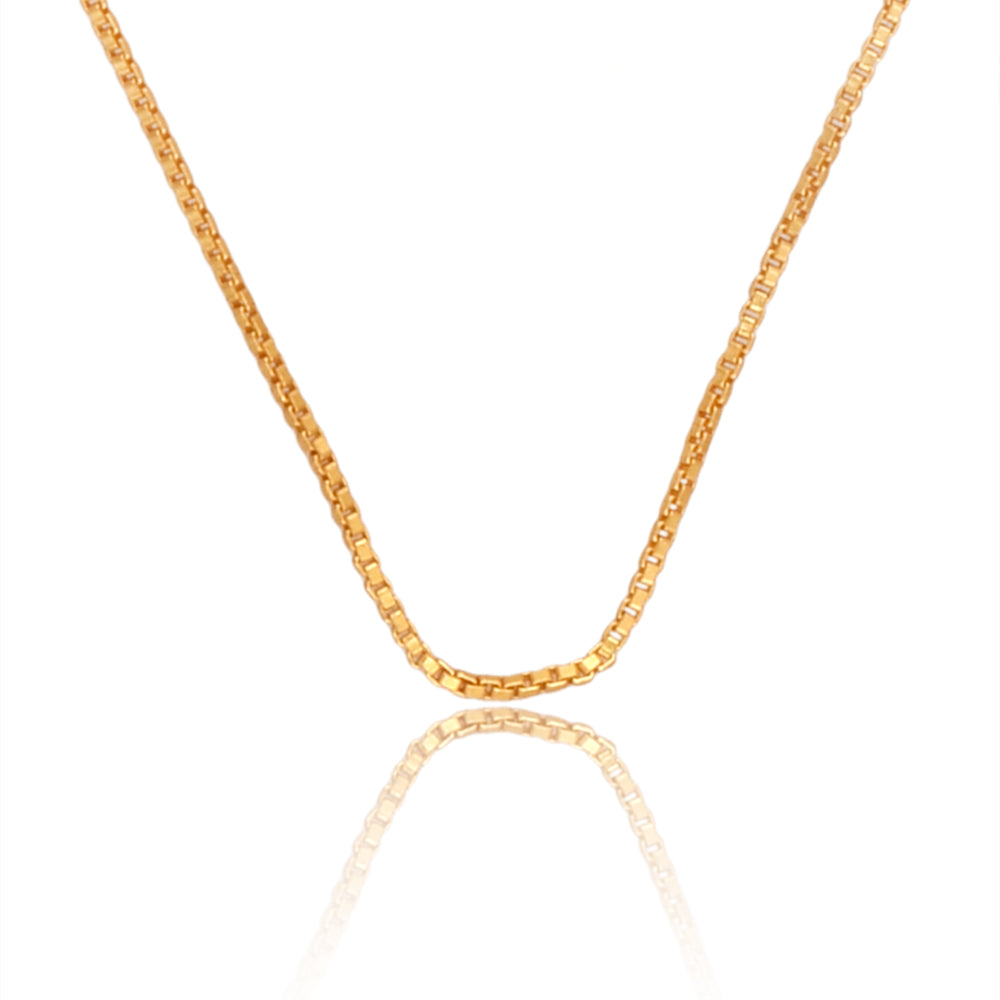 Strength with Significance Silver Chain with Gold Plating - 24+2 inches
