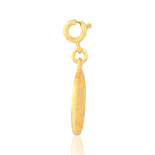 Seed of Life Charm  Brass with Gold Plating