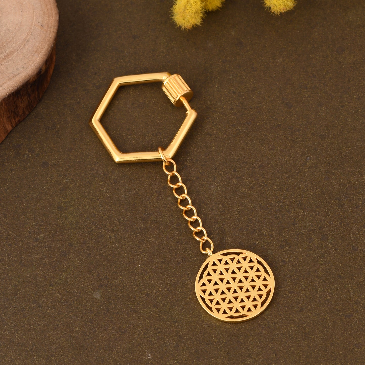 Sacred Geometry Pattern Keychain: Seed Of Life Symbol