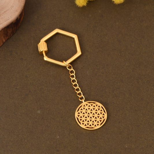 Seed of Life Keychain (18kt Gold Micron)