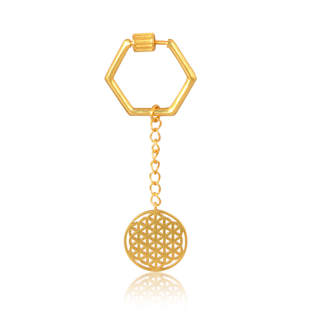Seed of Life Keychain (18kt Gold Micron)