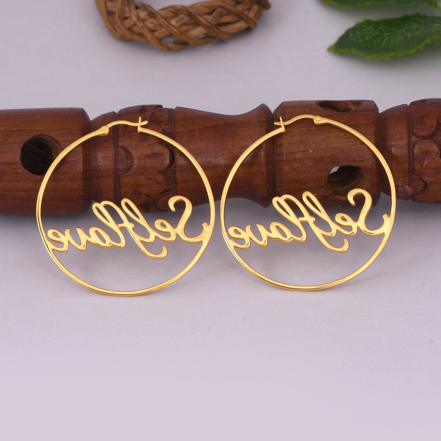 Self Love Loop Earrings - Brass