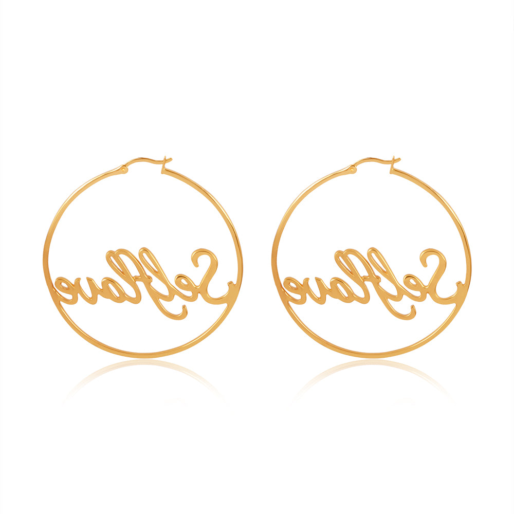 Self Love Loop Earrings - Brass