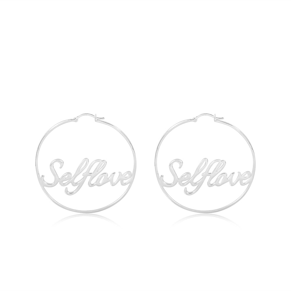 Self Love Loop Earrings - Silver