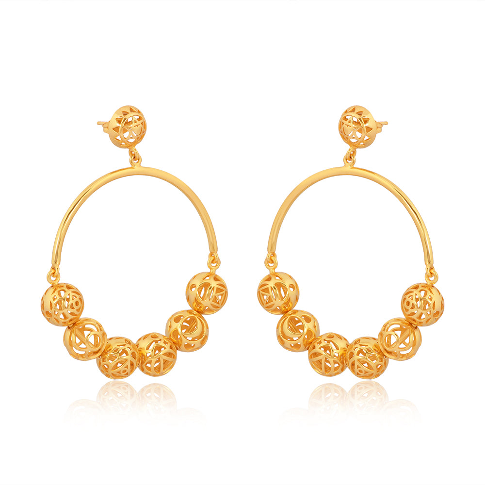 Seven Chakra Loop Earings (18Kt Gold Micron)