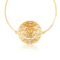 Shree Chakra Bracelet with Chain (18kt Gold Micron)