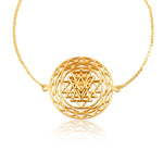 Shree Chakra Bracelet with Chain (18kt Gold Micron)