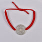 Shree Chakra Bracelet with Red Cord - 92.5 Sterling Silver