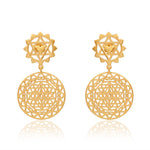 Shree Chakra Earrings (18kt Gold Micron)