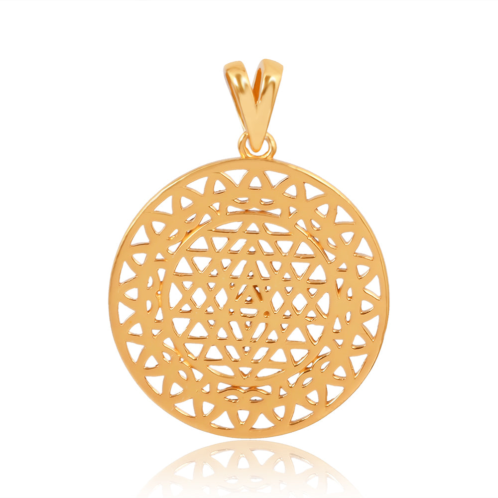 Shree Chakra 22K Gold Pendant