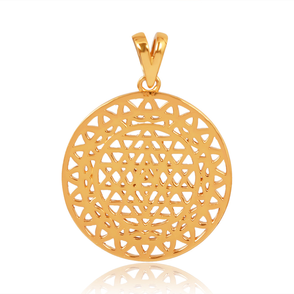 Shree Chakra 22K Gold Pendant