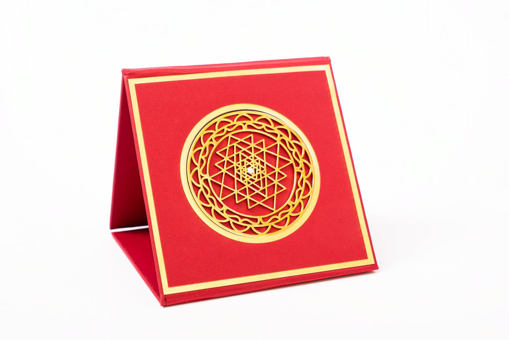 Shree Chakra Tabletop 60mm (18kt Gold Micron)