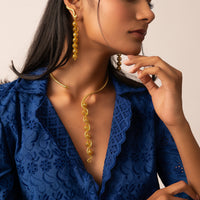 Kundalini Earrings  with Seven Chakras (Snake Earrings)