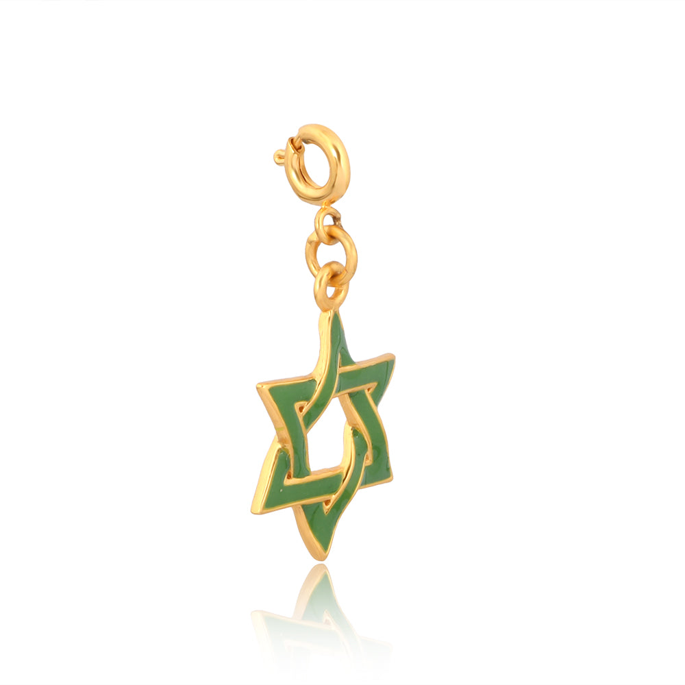 Star of David Charm - Brass