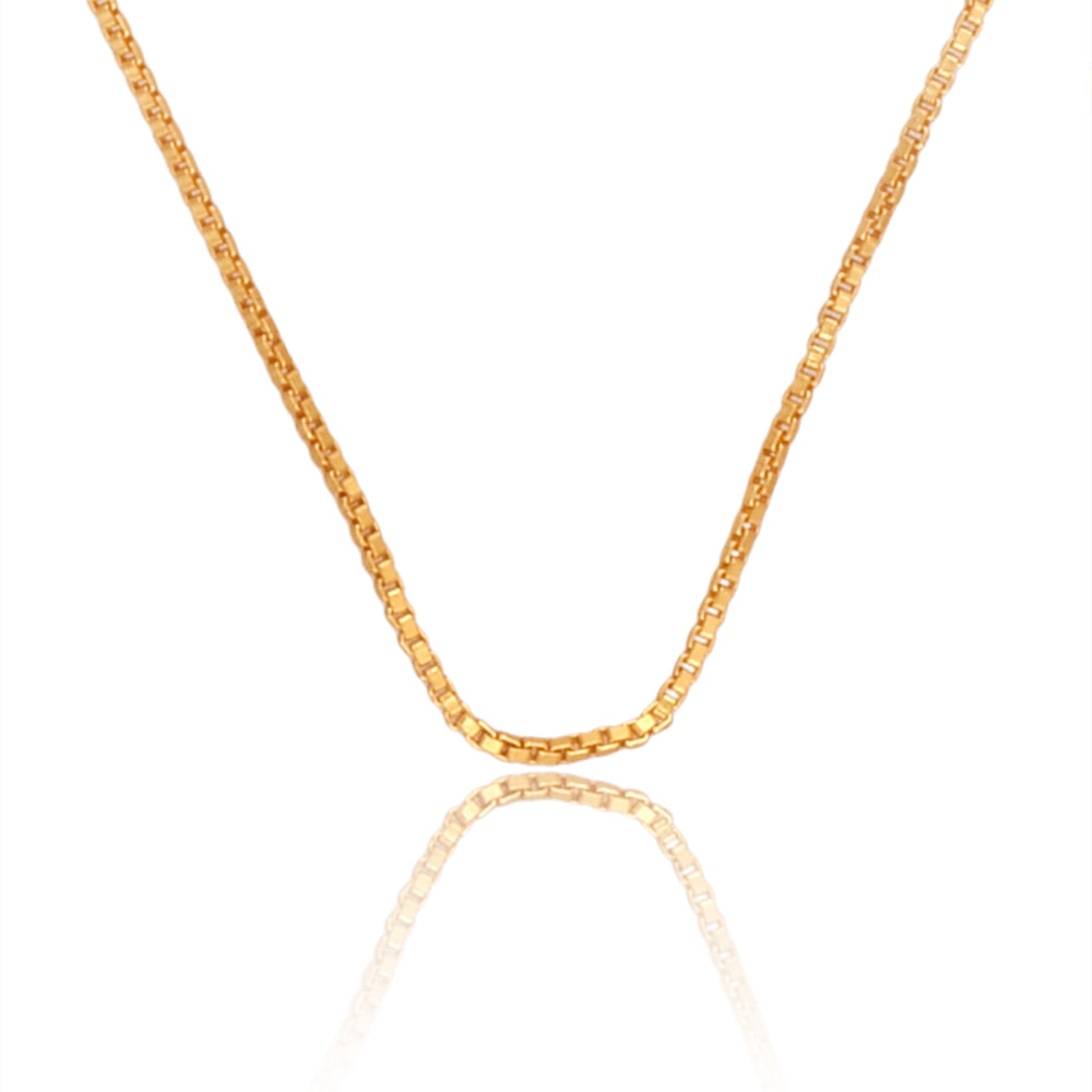 Strength with Significance Chain 26inch  Silver with Gold Plating