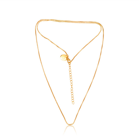 Strength with Significance Chain 26inch Silver with Gold Plating