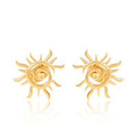 Surya: The Radiant Sun Earring (18kt Gold Micron)