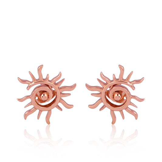Surya: The Radiant Sun Earrings (18kt Rose Gold Micron)