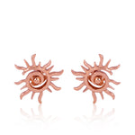 Surya: The Radiant Sun Earrings (18kt Rose Gold Micron)