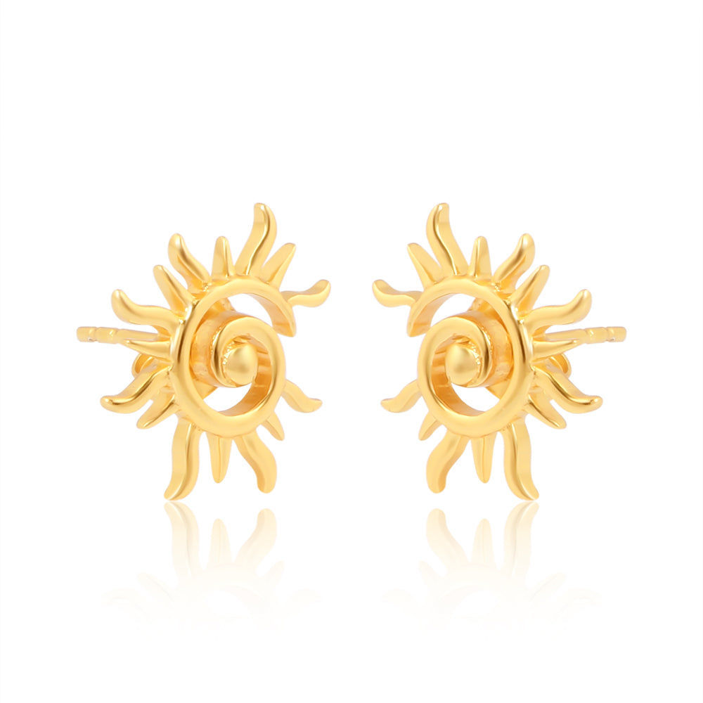 Surya: The Radiant Sun Earring (18kt Gold Micron)
